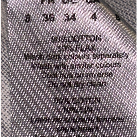 2 piece PLT Prettylittlething grey white woven cotton flax wide leg drawstring 8 - Picture 10 of 13